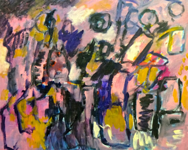 绘画 标题为“Composition 7333” 由Engelina Zandstra, 原创艺术品, 丙烯 安装在木质担架架上