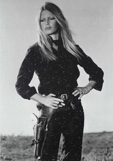 绘画 标题为“Bardot Cowgirl” 由Russell Young, 原创艺术品, 丙烯
