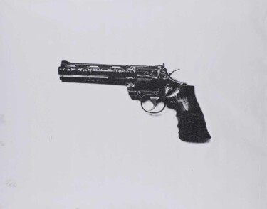 绘画 标题为“Elvis TCB Gun-Singl…” 由Russell Young, 原创艺术品, 丙烯