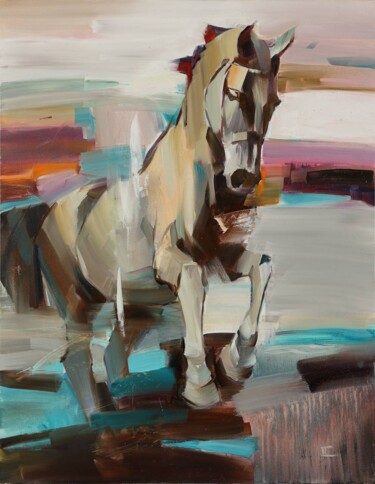 绘画 标题为“Stallion” 由Alla Zinovyeva, 原创艺术品, 油
