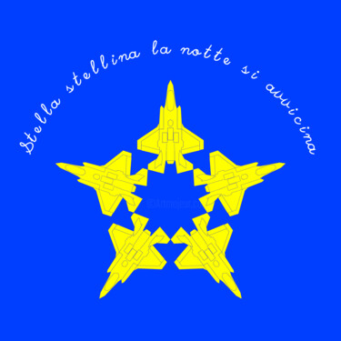 Printmaking titled "Stella stellina" by Giulio Gavioli, Original Artwork, Digital Print Mounted on Other rigid panel