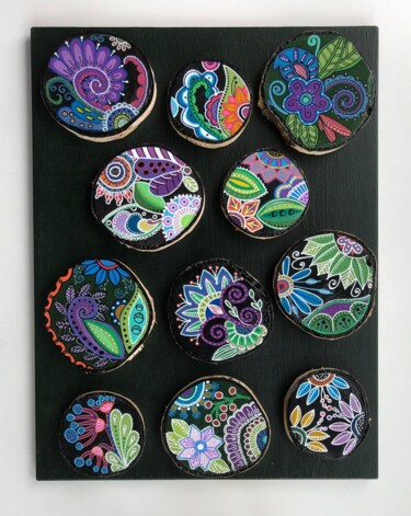 Artiflorum Floral Totems 雕塑 标题为“Artiflorum Floral T…” 由Iryna Movchan, 原创艺术品, 丙烯