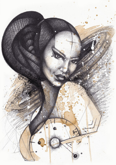 Via Lattea Drawing titled "Via Lattea" by O. Soniart, Original Artwork, Graphite