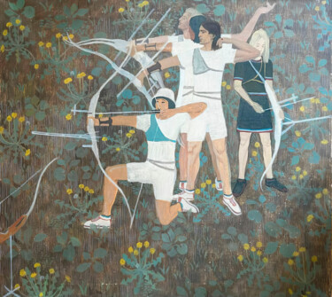 绘画 标题为“Harmony in Action a…” 由Yerkezhan Kamentayeva, 原创艺术品, 丙烯
