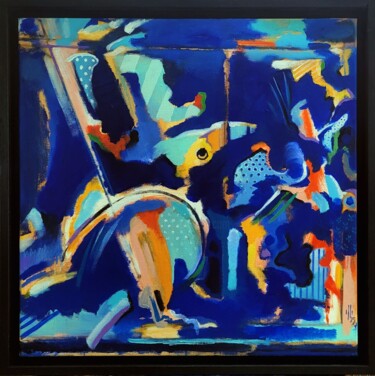 Peinture intitulée "L'oiseau fantastique" par Pascal Buffard, Œuvre d'art originale, Acrylique Monté sur Châssis en bois