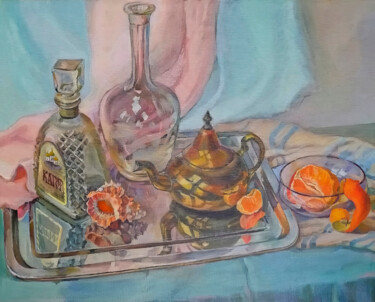 绘画 标题为“Serene Still Life” 由Yerkezhan Kamentayeva, 原创艺术品, 油