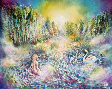 绘画 标题为“Brume tiède” 由Aura, Refuge D'Art, 原创艺术品, 丙烯