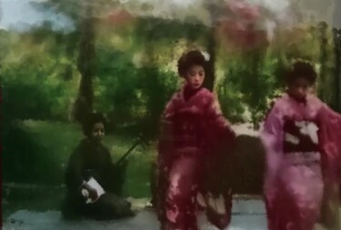 数字艺术 标题为“Geisha #5” 由Russell Newell, 原创艺术品, 2D数字工作
