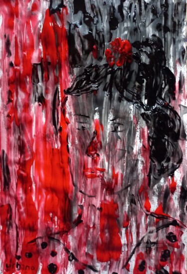 绘画 标题为“Andalouse espagnole.” 由Roberto Urbano, 原创艺术品, 丙烯