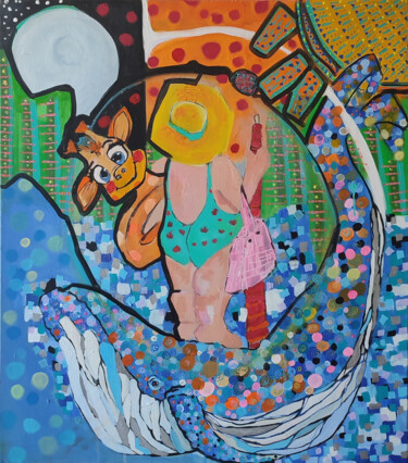 绘画 标题为“The Day I caught a…” 由Rana Siba, 原创艺术品, 丙烯