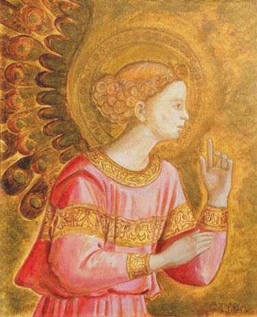 The Messenger/ Le messager. Painting titled "The Messenger/ Le m…" by Olga Gayol, Original Artwork, Oil Mounted on Wood Stretcher frame