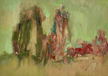 Ζωγραφική με τίτλο "Silence in Motion" από Ta Vira, Αυθεντικά έργα τέχνης, Λάδι Τοποθετήθηκε στο Χαρτόνι