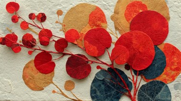 数字艺术 标题为“Autumnal Leaves” 由Amanda Moore, 原创艺术品, AI生成的图像