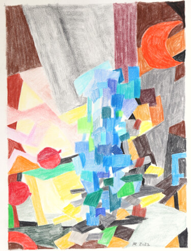 绘画 标题为“Le havre abstrait N…” 由Patrick Fraysse, 原创艺术品, 铅笔