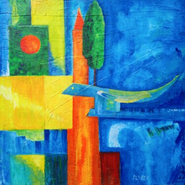 绘画 标题为“Bust of an airplane…” 由Olybek, 原创艺术品, 丙烯