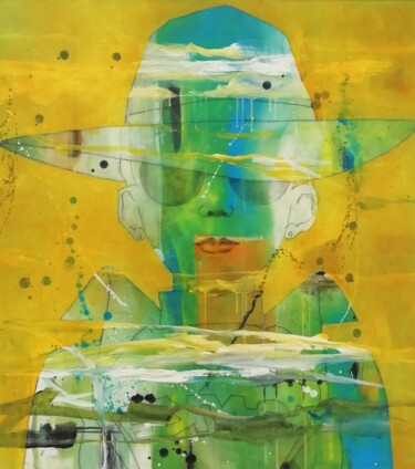 绘画 标题为“The girl in the sun…” 由Francisco Santos, 原创艺术品, 丙烯
