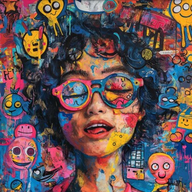 Doodle Power: Motivation Explosion 数字艺术 标题为“Doodle Power: Motiv…” 由Anna Burger, 原创艺术品, 数字油画