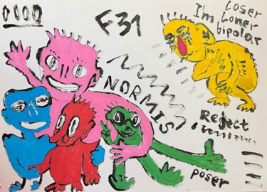 图画 标题为“F31” 由Waldemar Pars, 原创艺术品, 丙烯