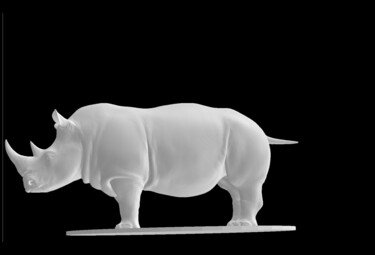雕塑 标题为“RHINOCEROS” 由Jimes88@, 原创艺术品, 铝