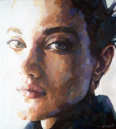 绘画 标题为“PORTRAIT D.” 由Aleksandr Ilichev, 原创艺术品, 丙烯