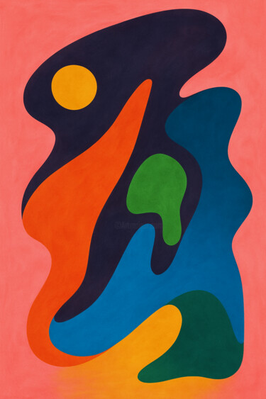 Arts numériques intitulée "Fusion Chromatique" par Yahya Ahssaini, Œuvre d'art originale, Peinture numérique