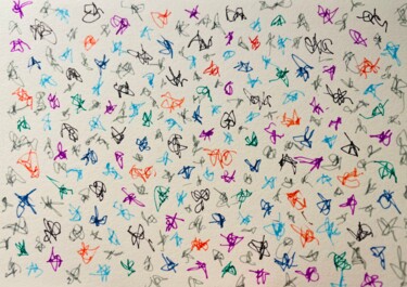 图画 标题为“Ciel” 由Loane Blanchard, 原创艺术品, 标记