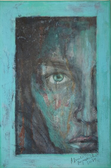 绘画 标题为“Deep Gaze” 由Saska Art Heart Aleksandra Cosic Marinkovic, 原创艺术品, 丙烯