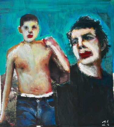 Boys don’t cry 绘画 标题为“Boys don’t cry” 由Michel Teulé, 原创艺术品, 丙烯