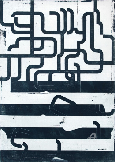 Patternstory 23. 绘画 标题为“Patternstory 23.” 由Petr Strnad, 原创艺术品, 丙烯