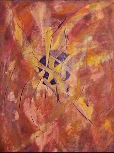 Radiant Entanglement (Gilded Editon) 绘画 标题为“Radiant Entanglemen…” 由Christine Meeks, 原创艺术品, 丙烯 安装在木质担架架上