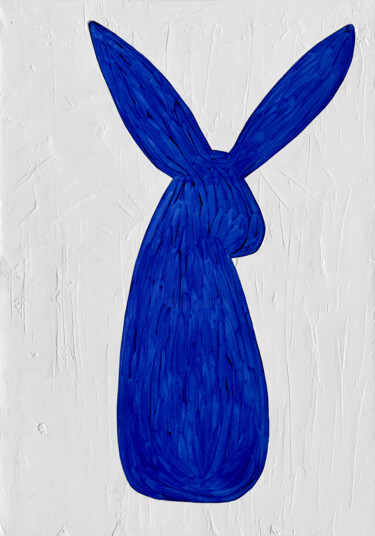 绘画 标题为“bunny no.3” 由Alice Kauer, 原创艺术品, 丙烯 安装在木质担架架上