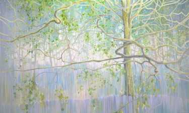 The Mother Tree Painting titled "The Mother Tree" by Gill Bustamante, Original Artwork, Oil Mounted on Wood Stretcher frame