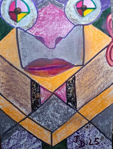" La Vue en Rose " ( Projet de Pub pour Aflelou ) 绘画 标题为“" La Vue en Ros…” 由Jacques Desvaux (JD), 原创艺术品, 粉彩