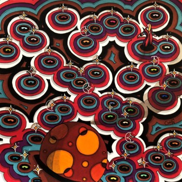 图画 标题为“Du 07 au 03 en 70 é…” 由Vincent Gibert, 原创艺术品, 标记