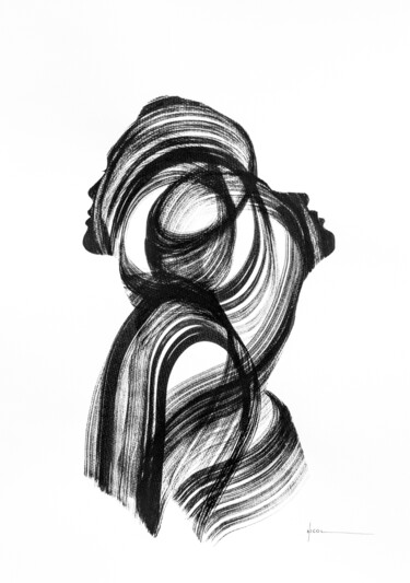 Bound by Stillness 绘画 标题为“Bound by Stillness” 由Nicol Vacaru, 原创艺术品, 墨