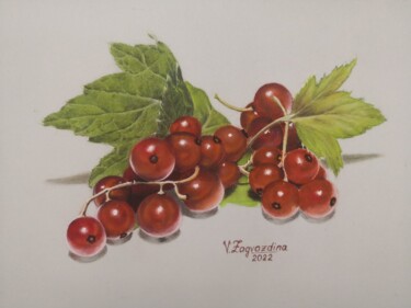 图画 标题为“Redcurrant berries” 由Valentina Zagvozdina, 原创艺术品, 孔戴