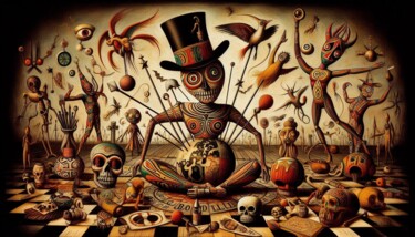Digital Arts titled "HOODOO-VOODOO 009" by Karavix, Original Artwork, AI generated image