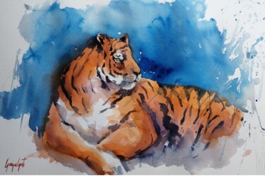 绘画 标题为“tiger 7” 由Giorgio Gosti, 原创艺术品, 水彩