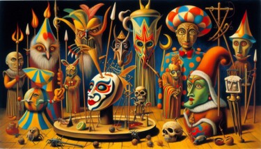 Digital Arts titled "HOODOO-VOODOO 018" by Karavix, Original Artwork, AI generated image