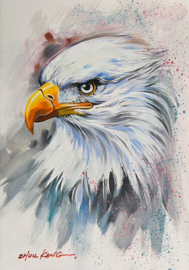 绘画 标题为“eagle3” 由Kang Zhou, 原创艺术品, 油