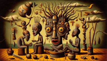 Digital Arts titled "HOODOO-VOODOO 027" by Karavix, Original Artwork, AI generated image