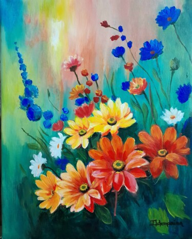 Flores que o tempo não leva 绘画 标题为“Flores que o tempo…” 由Ildemarina Rodrigo, 原创艺术品, 丙烯