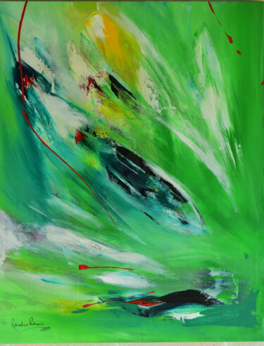 Peinture intitulée "En busca de la Espe…" par Robertico Robaina, Œuvre d'art originale, Acrylique Monté sur Châssis en bois