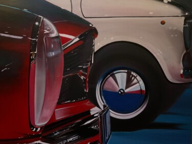 绘画 标题为“Mercedes Benz 280 F…” 由Gilbert Duchamp, 原创艺术品, 丙烯 安装在木质担架架上