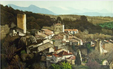 "Aurignac 05" başlıklı Tablo Dominique Boucher tarafından, Orijinal sanat, Akrilik Ahşap Sedye çerçevesi üzerine monte edilm…