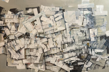 Schilderij getiteld "Selfie in Downfall" door Ershad Raftari, Origineel Kunstwerk, Acryl