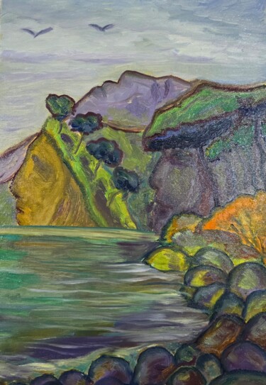 绘画 标题为“Rocks” 由Yuliya Gündoğan (ostbiju_art), 原创艺术品, 油 安装在木质担架架上