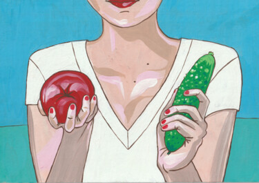 绘画 标题为“Vegetables” 由Сергей Васильев, 原创艺术品, 丙烯