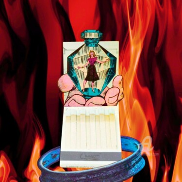 数字艺术 标题为“Superior Match” 由Geneviève Chaussé, 原创艺术品, 数字拼贴