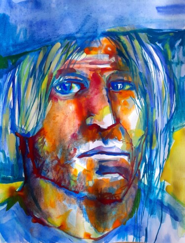 绘画 标题为“Cowboy” 由Alexey Zhucovsky, 原创艺术品, 水彩